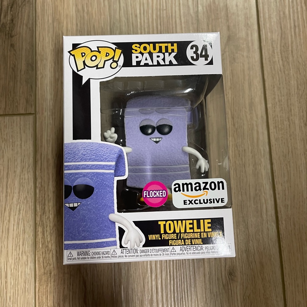 Funko POP Animation: South Park - Flocked Towelie, Amazon Exclusive